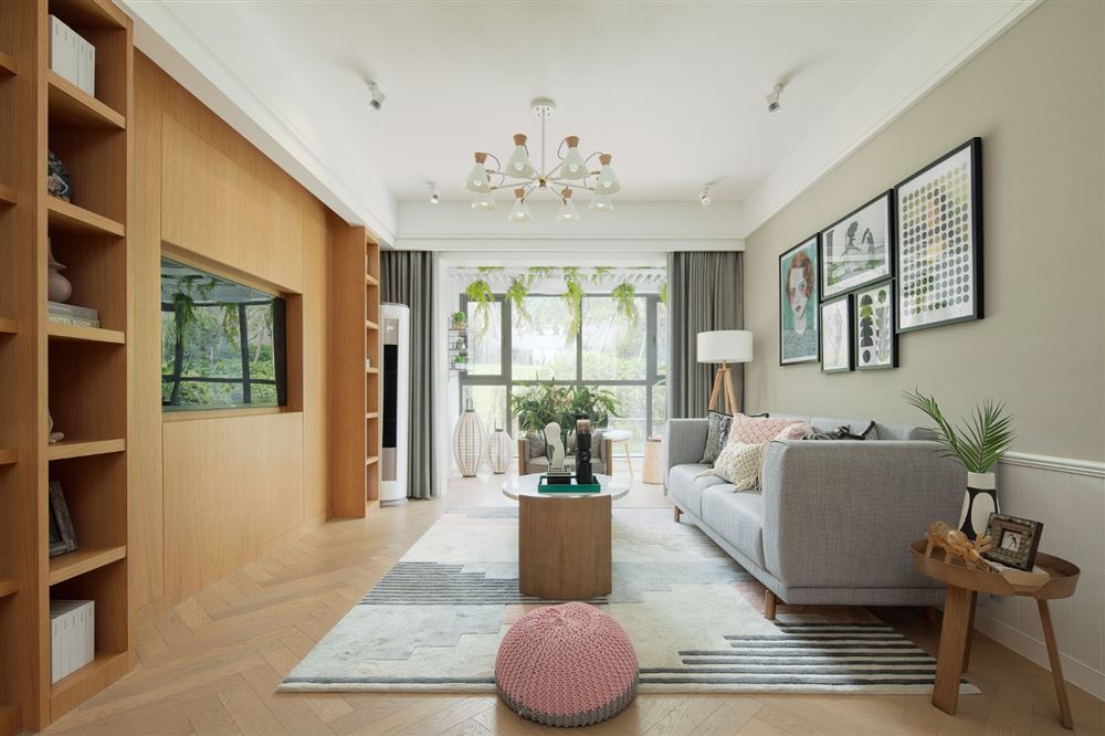 深圳市保利勤誠達譽都北歐風格三居室裝修案例