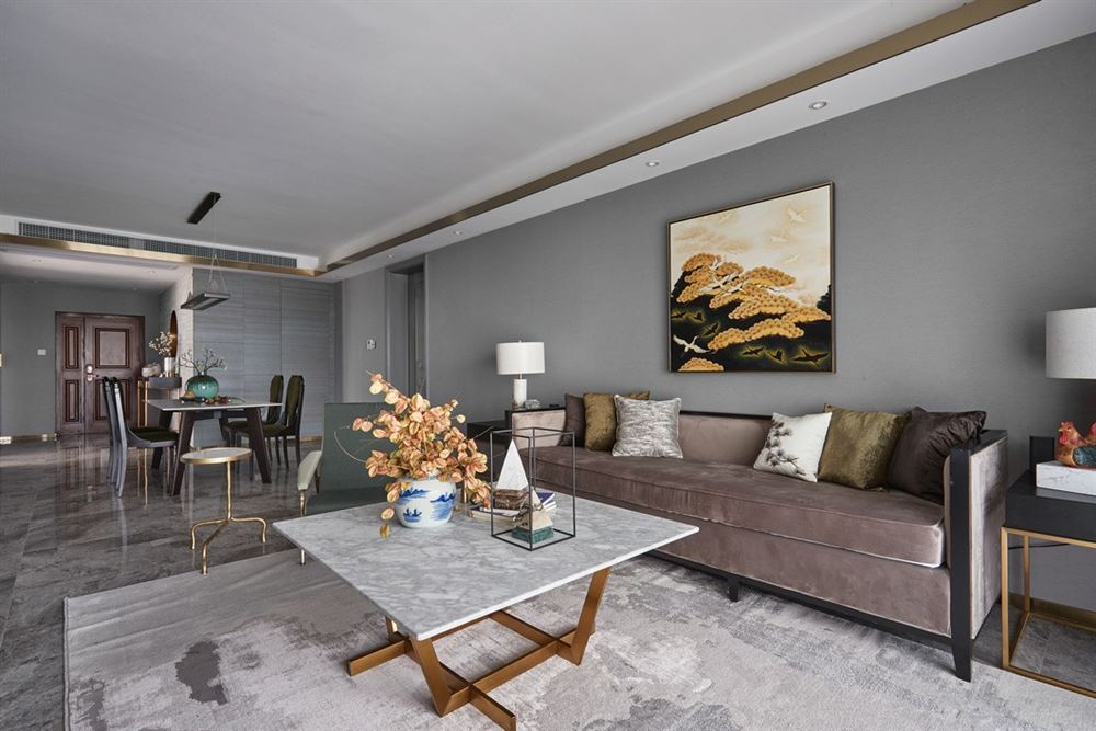 江門市嶺江一品新中式風(fēng)格三居室裝修案例