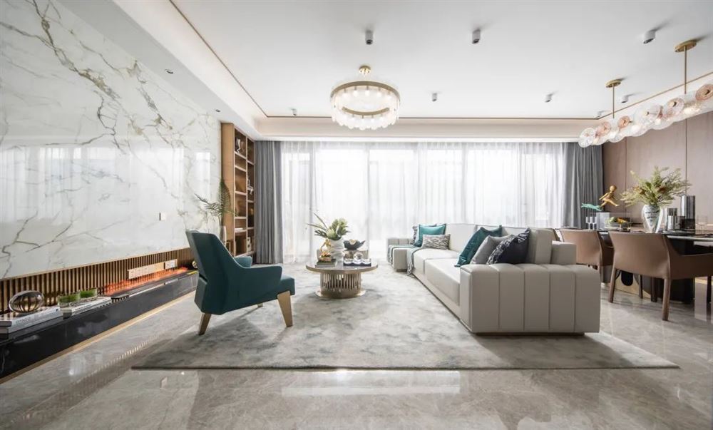 佛山市恒大雅苑輕奢風(fēng)格四居室裝修案例