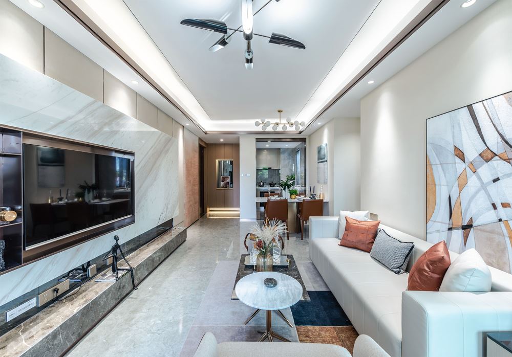 佛山市招商曦岸輕奢風(fēng)格三居室裝修案例