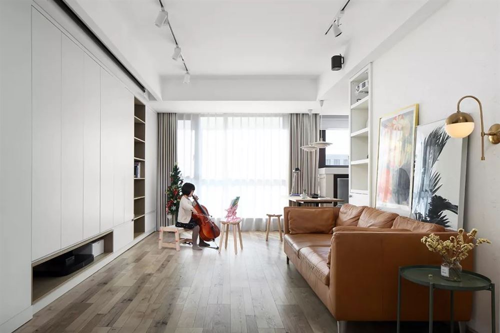 廣州市方圓明月山溪北歐風格三居室裝修案例