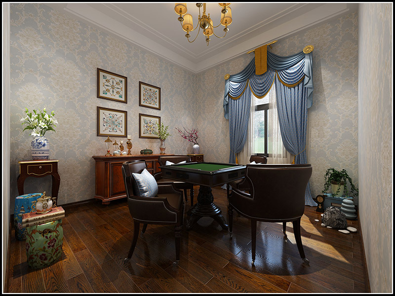歐式風(fēng)格別墅裝修設(shè)計(jì)效果圖-南海灣別墅四層500平米-別墅裝修設(shè)計(jì)娛樂(lè)室