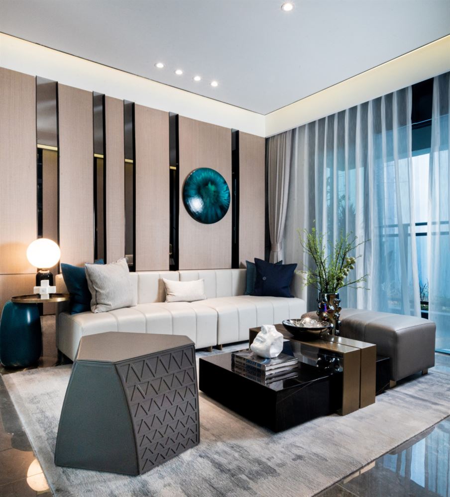 江門市寶麗花園輕奢風格三居室裝修案例