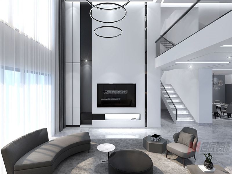 自貢市北湖&middot;中央公園現(xiàn)代簡約風格別墅裝修案例