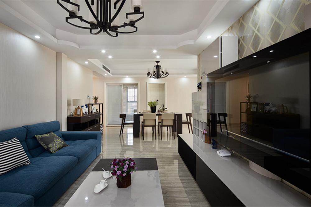 嘉興市中山花苑現(xiàn)代簡(jiǎn)約風(fēng)格三居室裝修案例