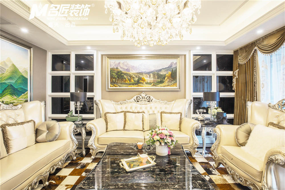 嘉興101-200平米新古典風(fēng)格裝修設(shè)計案例