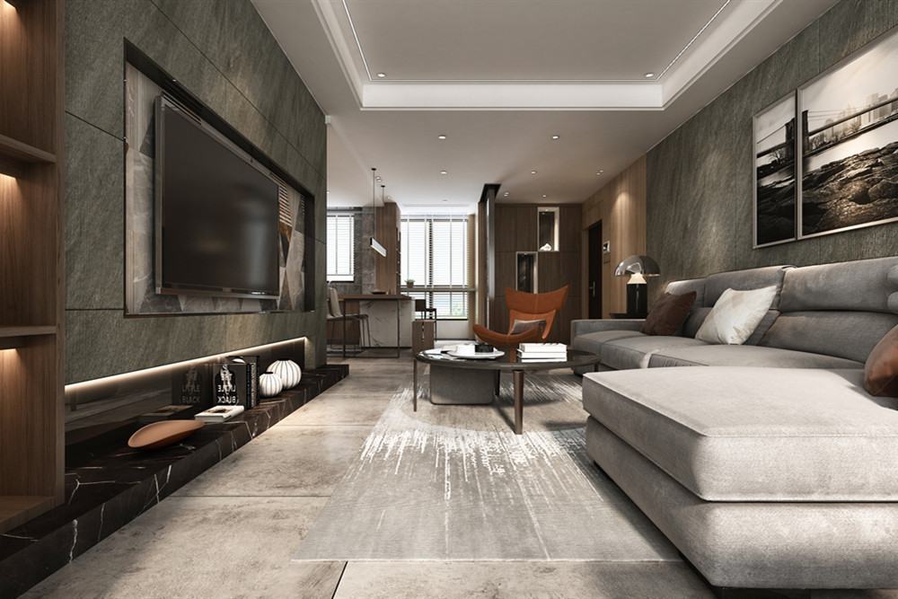 中山市裕龍君匯現(xiàn)代簡(jiǎn)約風(fēng)格四居室裝修案例