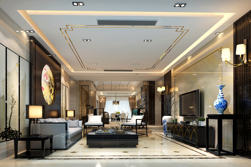 惠州市碧桂園竹溪山境(別墅)新中式風格別墅裝修案例