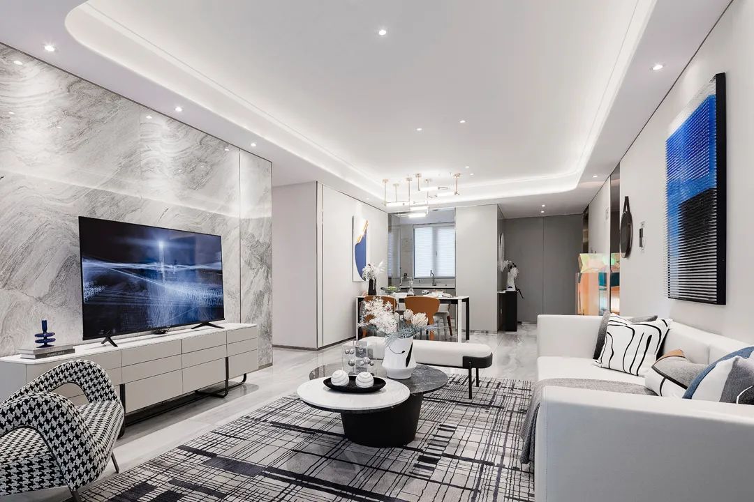 廣州市珠江國際城現(xiàn)代簡約風(fēng)格三居室裝修案例