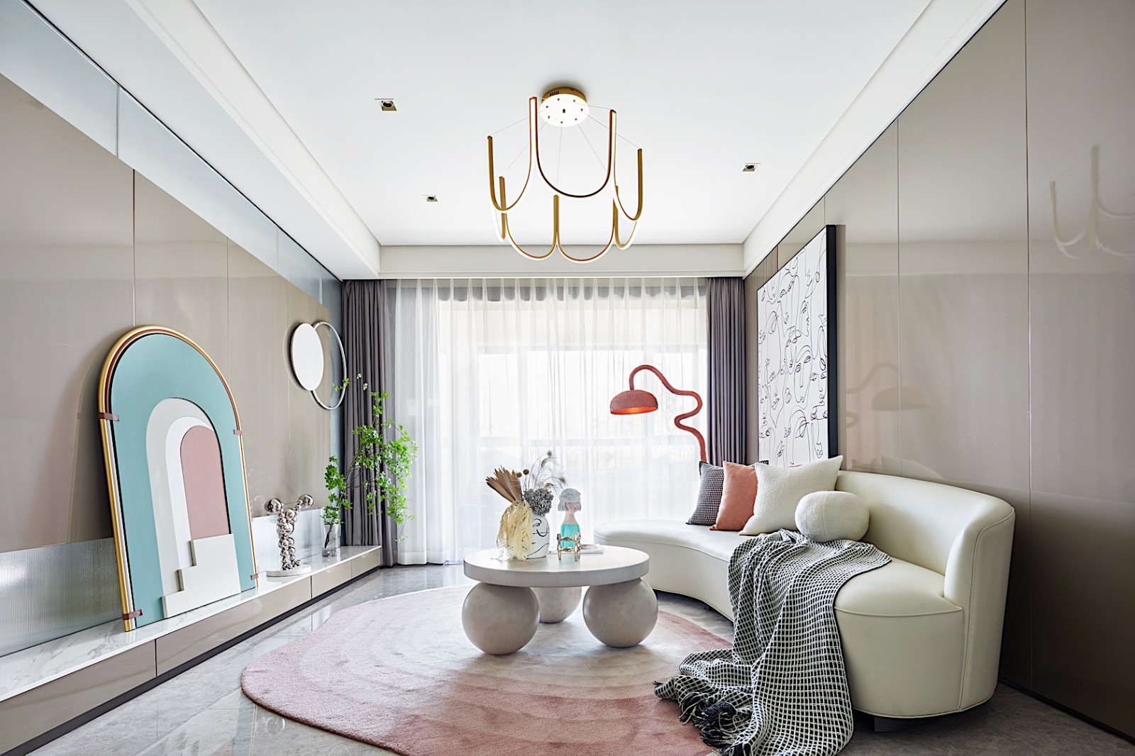 廣州市樂(lè)意居花苑輕奢風(fēng)格三居室裝修案例