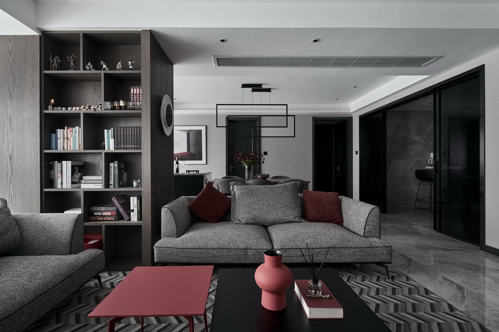 嘉興市融信瀾庭現(xiàn)代風格四居室裝修案例