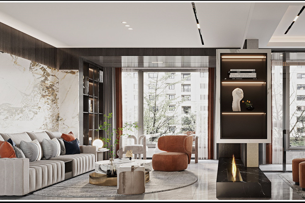 嘉興市新大西塘里現(xiàn)代簡(jiǎn)約風(fēng)格三居室裝修案例