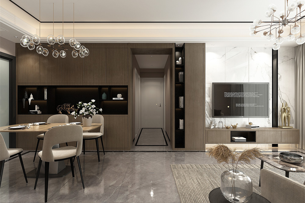 中山市健康花城現(xiàn)代簡約風格三居室裝修案例