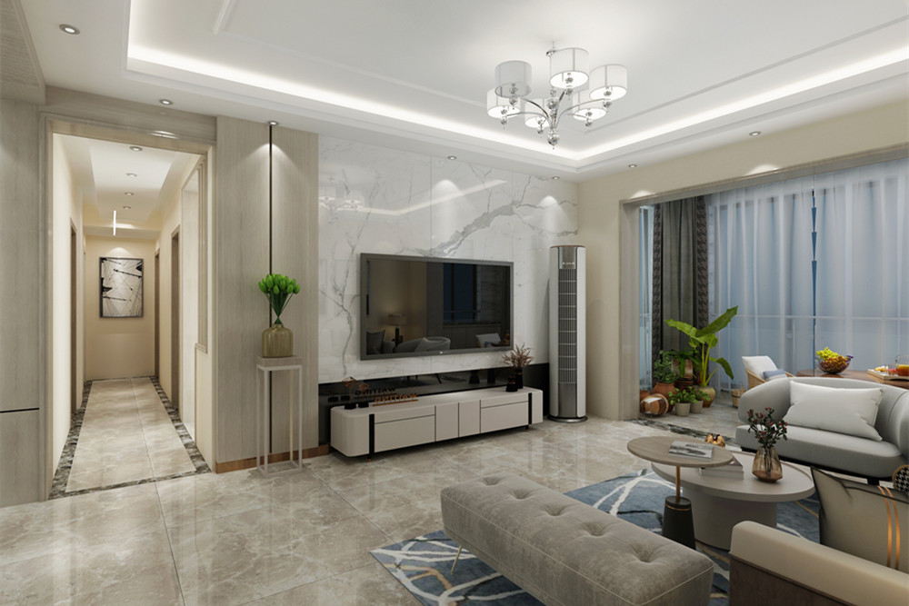 梧州市寶石園現(xiàn)代簡(jiǎn)約風(fēng)格三居室裝修案例