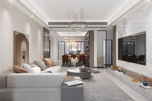 德陽(yáng)市百通廣場(chǎng)輕奢風(fēng)格三居室裝修案例