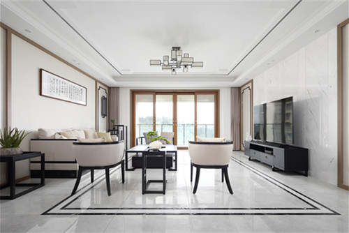 德陽市德信佳苑新中式風(fēng)格別墅裝修案例