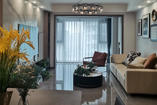 德陽市凱瑞康城現(xiàn)代簡約風(fēng)格三居室裝修案例