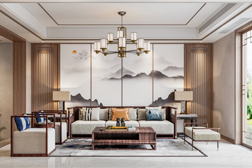 淮安301平米以上新中式風(fēng)格東城江南室內(nèi)裝修設(shè)計案例
