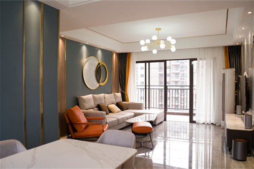 湛江市西粵京基城三期輕奢風(fēng)格三居室裝修案例
