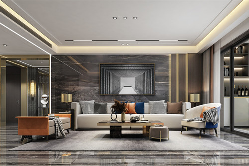 海口201-300平米輕奢風格海航豪庭室內(nèi)設計效果圖