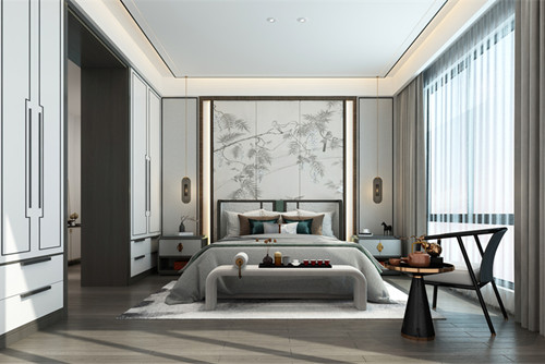 海口201-300平米新中式風(fēng)格長怡花園室內(nèi)裝修設(shè)計案例