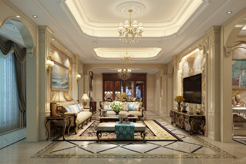 ?？?01平米以上歐式風(fēng)格江畔花園家裝設(shè)計(jì)效果圖