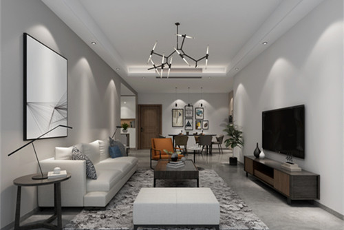 惠州市花樣年別樣城現(xiàn)代簡約風(fēng)格三居室裝修案例