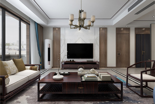 秦皇島101-200平米新中式風(fēng)格萬和城家裝設(shè)計案例