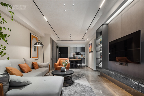 常州市茅山頤園現(xiàn)代簡(jiǎn)約風(fēng)格三居室裝修案例