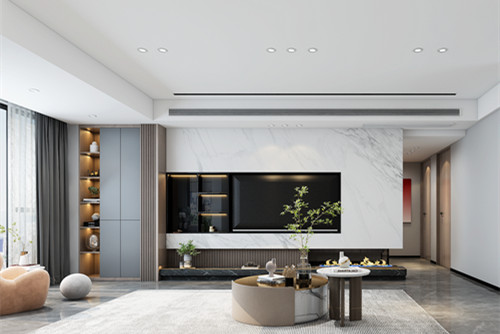 江門市雁山豪苑現(xiàn)代簡約風(fēng)格三居室裝修案例