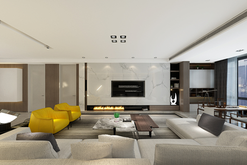 百色市興旺家園小區(qū)北歐風格四居室裝修案例