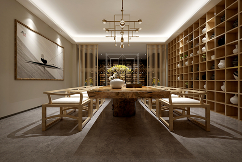 百色市含山村泥浪屯住宅樓新中式風(fēng)格別墅裝修案例