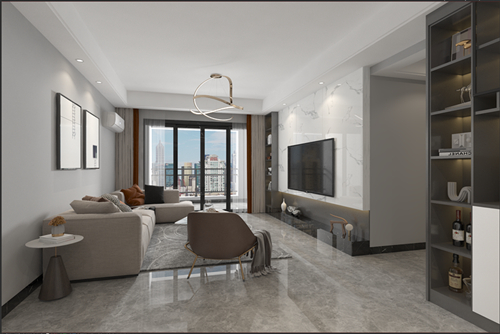 江門市半山別墅公寓現(xiàn)代風(fēng)格三居室裝修案例