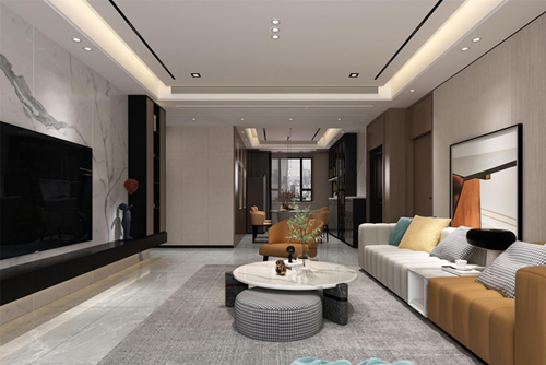 江門市方直瓏湖灣現(xiàn)代風(fēng)格三居室裝修案例