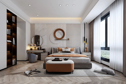 福州市中庚香開長龍現(xiàn)代風(fēng)格三居室裝修案例