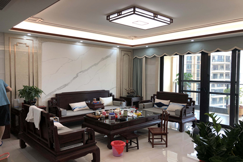 河源市雅居樂新地新中式風(fēng)格三居室裝修案例