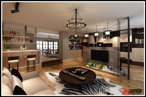 廣州市葛洲壩保利曼城新中式風(fēng)格三居室裝修案例