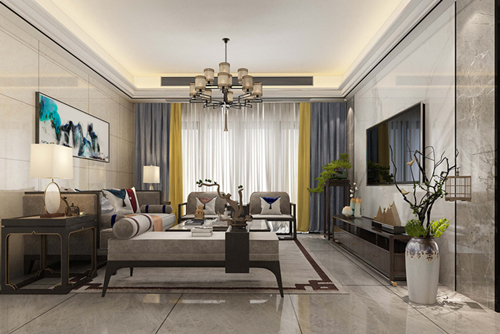 廣州市品秀星瀚新中式風(fēng)格四居室裝修案例