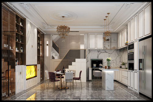 涼山彝族自治州安寧小區(qū)現(xiàn)代簡(jiǎn)約風(fēng)格別墅裝修案例