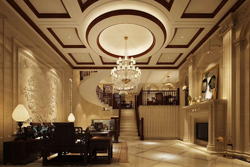 清遠(yuǎn)市勝利雅苑新中式風(fēng)格別墅裝修案例