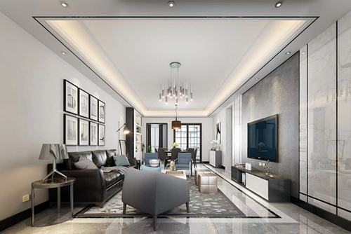 清遠(yuǎn)市海倫春天現(xiàn)代簡(jiǎn)約風(fēng)格三居室裝修案例