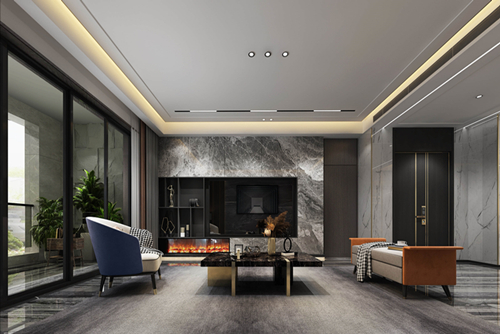 ?？谑胁擦治髟份p奢風格平層裝修案例