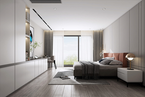 海口市江畔人家現(xiàn)代風(fēng)格三居室裝修案例