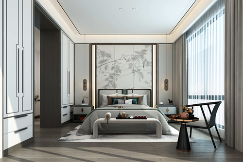 ?？谑姓\(chéng)方創(chuàng)世紀(jì)廣場(chǎng)新中式風(fēng)格別墅裝修案例