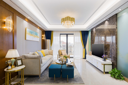 ?？谑辛_牛山玖悅臺現(xiàn)代簡約風格三居室裝修案例