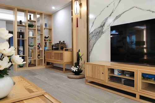 ?？谑姓\(chéng)方創(chuàng)世紀(jì)廣場(chǎng)新中式風(fēng)格復(fù)式裝修案例