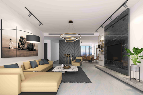 海口市誠(chéng)方創(chuàng)世紀(jì)廣場(chǎng)現(xiàn)代簡(jiǎn)約風(fēng)格四居室裝修案例