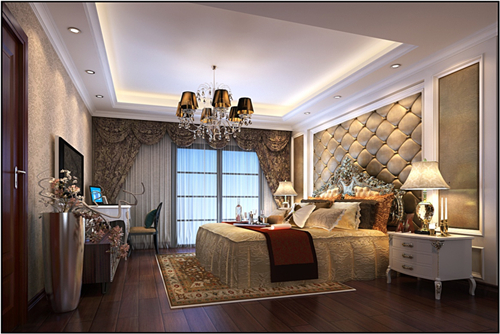 海口市港島花園歐式風(fēng)格三居室裝修案例