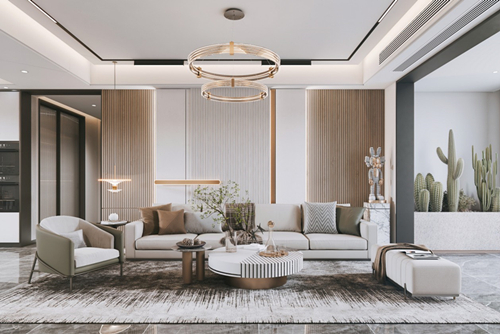 江門市寶源坊現(xiàn)代風(fēng)格三居室裝修案例