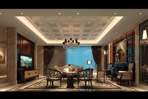 合肥市合肥&middot;桃李春風(fēng)歐式風(fēng)格別墅裝修案例